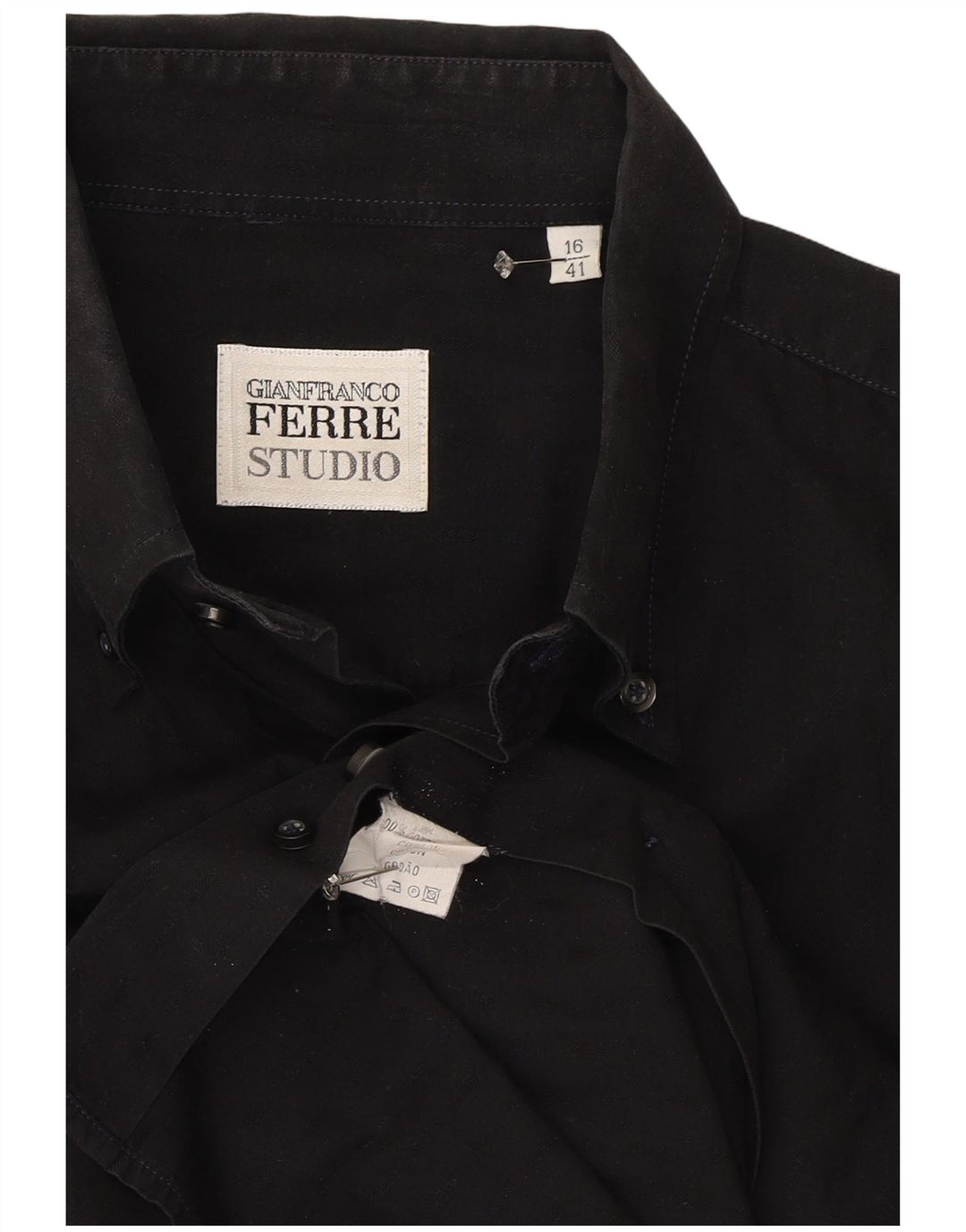 Camicia da uomo Gianfranco Ferre taglia 41 16 grande cotone nero