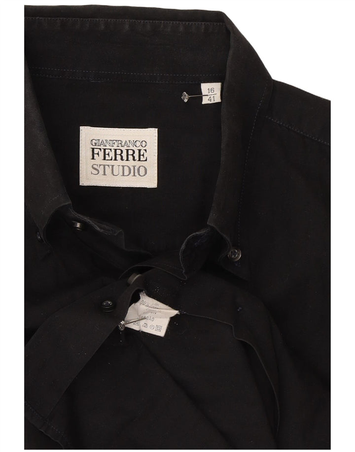Camicia da uomo Gianfranco Ferre taglia 41 16 grande cotone nero