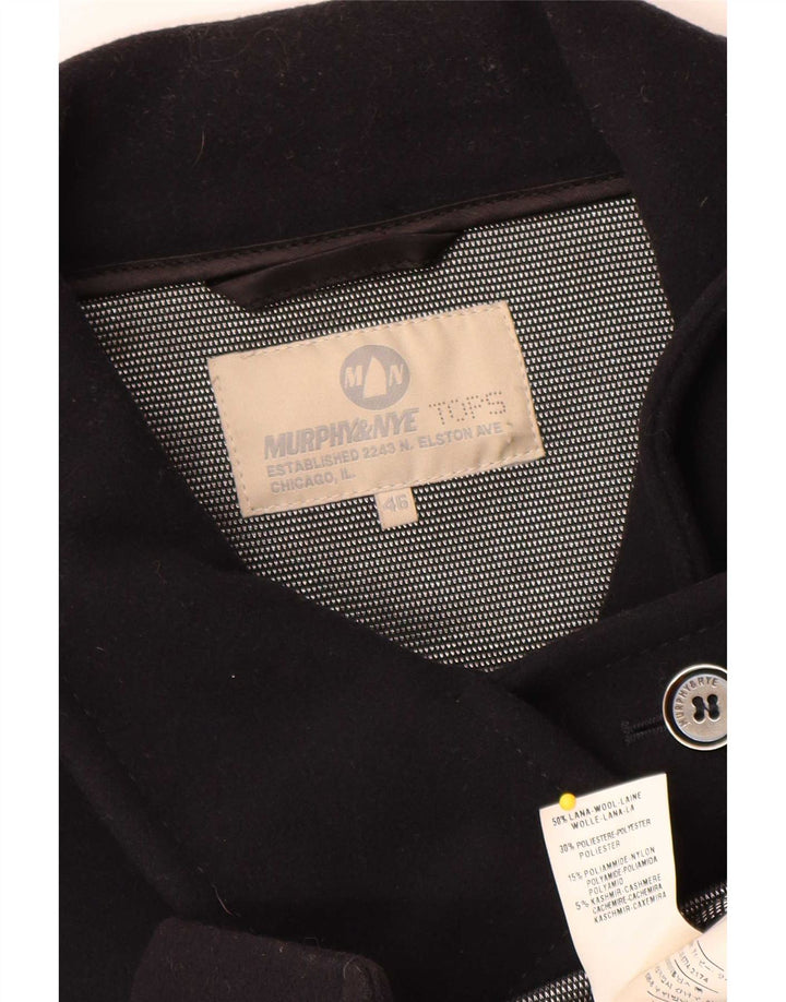 Cappotto doppiopetto da donna Murphy & Nye IT 46 Large in lana blu navy