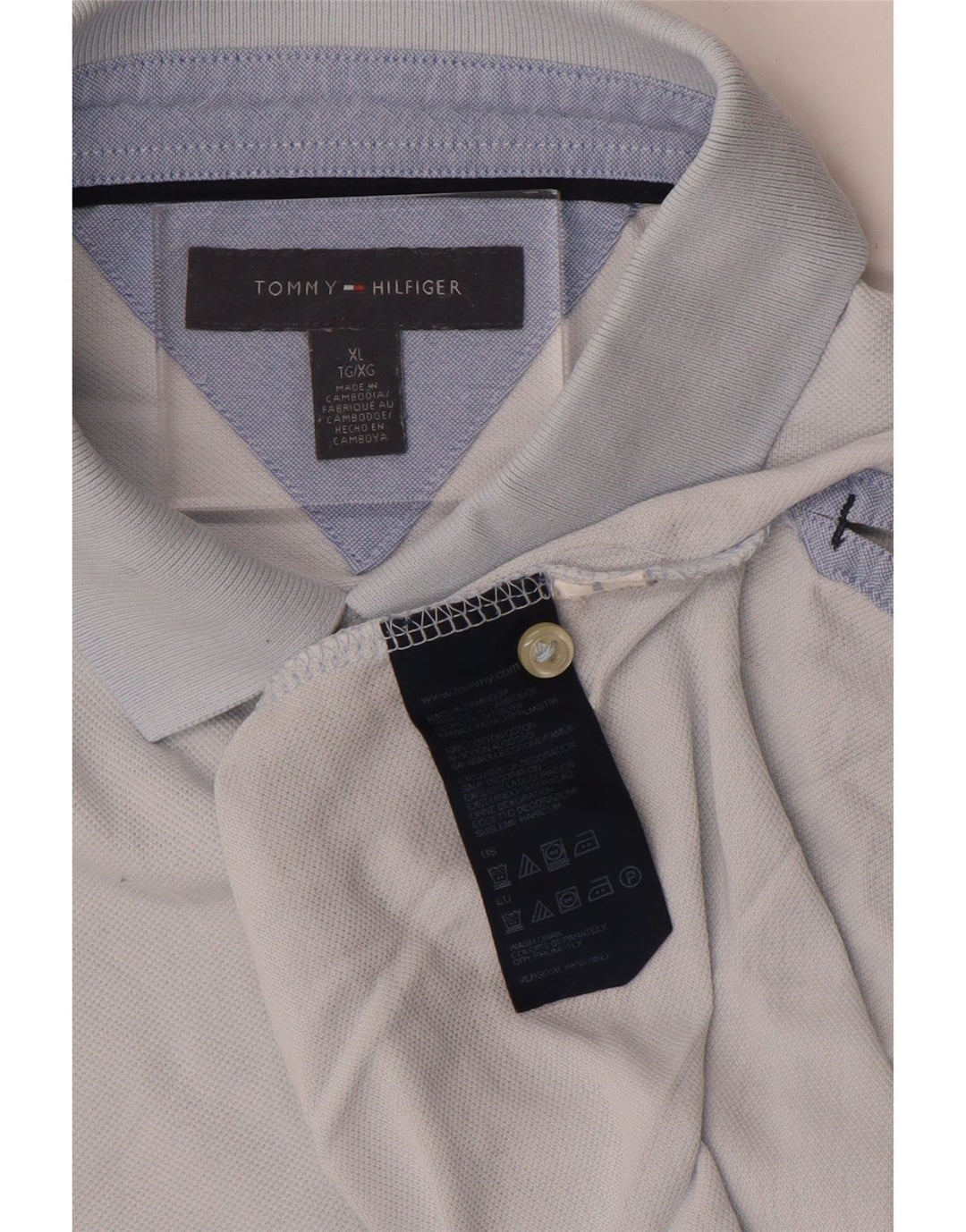 Polo da uomo Tommy Hilfiger XL in cotone blu