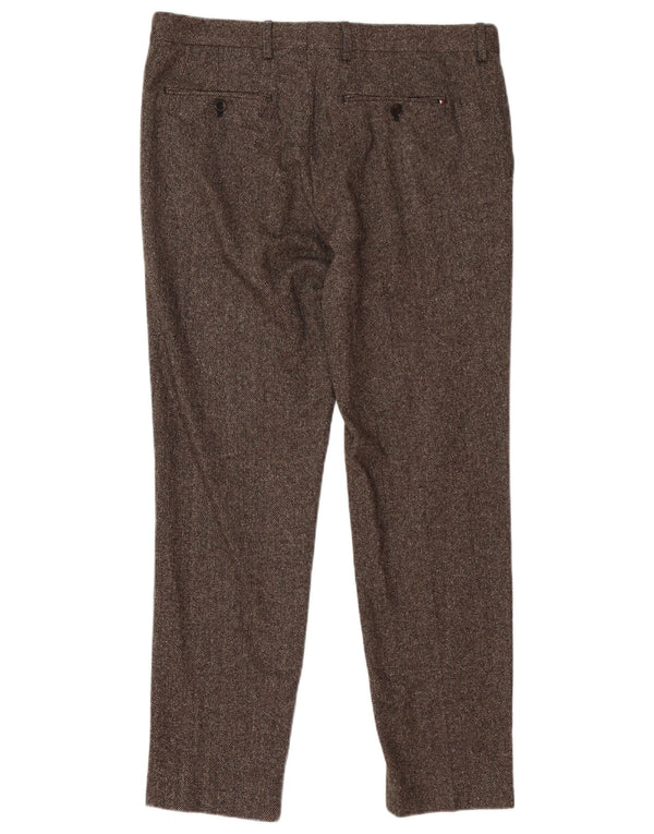 Pantaloni da abito dritti da uomo Tommy Hilfiger IT 52 XL W38 L31 Marrone