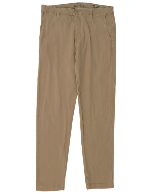 Levi's Mens Standard Tapered Chino Trousers W34 L32 Beige