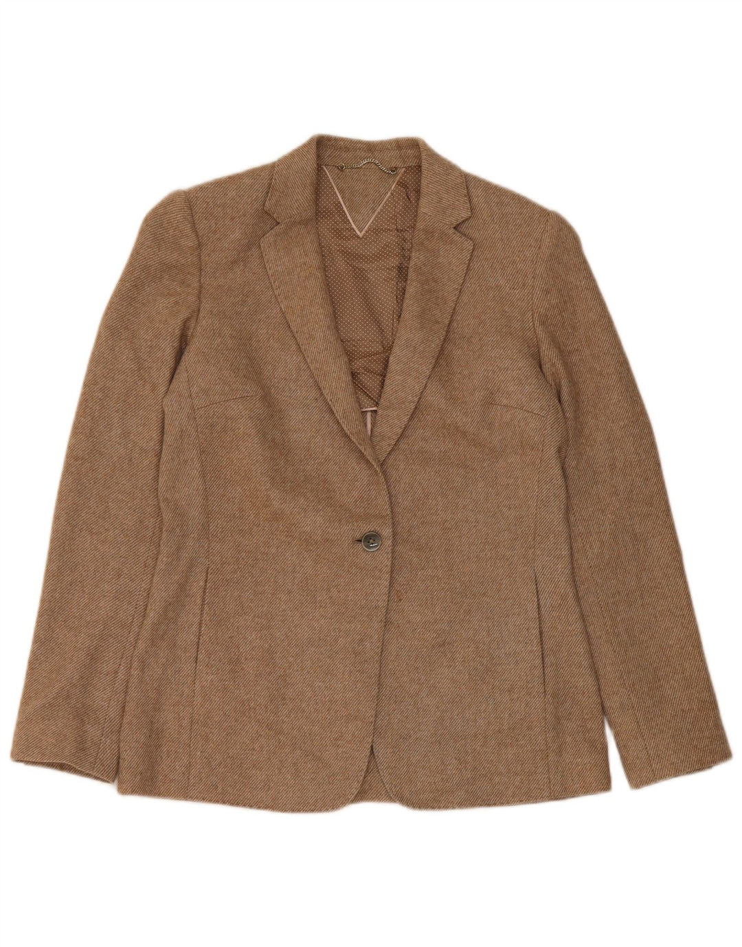 Giacca blazer da donna a 1 bottone Massimo Dutti UK 12 Beige medio
