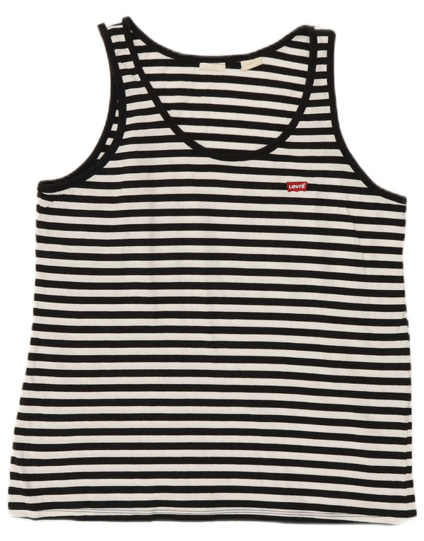 Canotta da donna LEVI'S UK 12 Medium White Striped Nautical