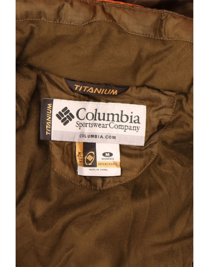 Giacca da sci con cappuccio Columbia da donna in titanio UK 14 Colorblock arancione medio