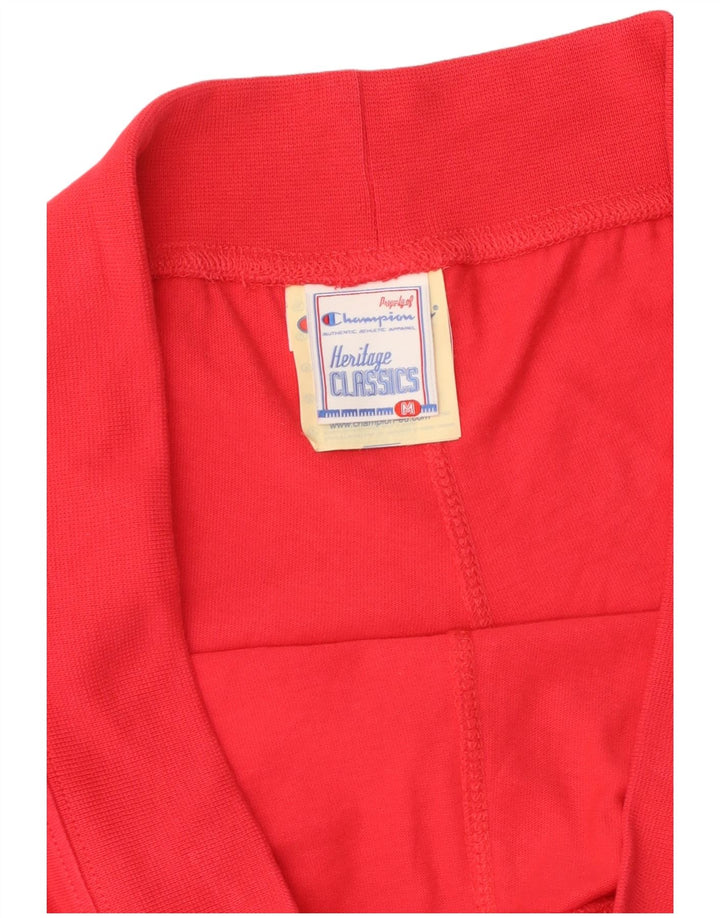 CHAMPION Pantaloncini sportivi Heritage Classics da donna UK 14 Cotone rosso medio