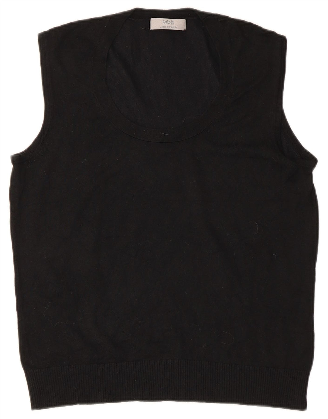 Canotta da donna Marks & Spencer UK 16 grande in viscosa nera