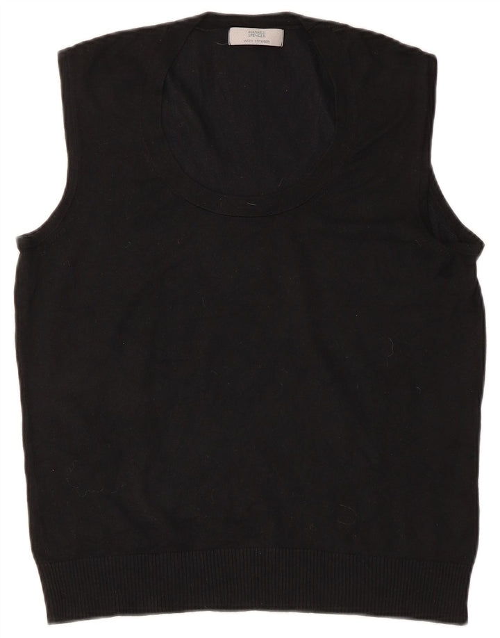 Canotta da donna Marks & Spencer UK 16 grande in viscosa nera