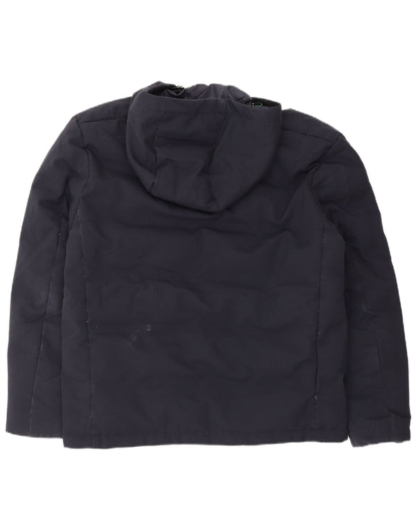 Giacca imbottita con cappuccio da uomo LACOSTE taglia 50 media poliestere blu navy