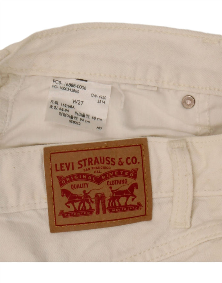 Pantaloncini di jeans da donna Levi's W27 piccoli bianchi