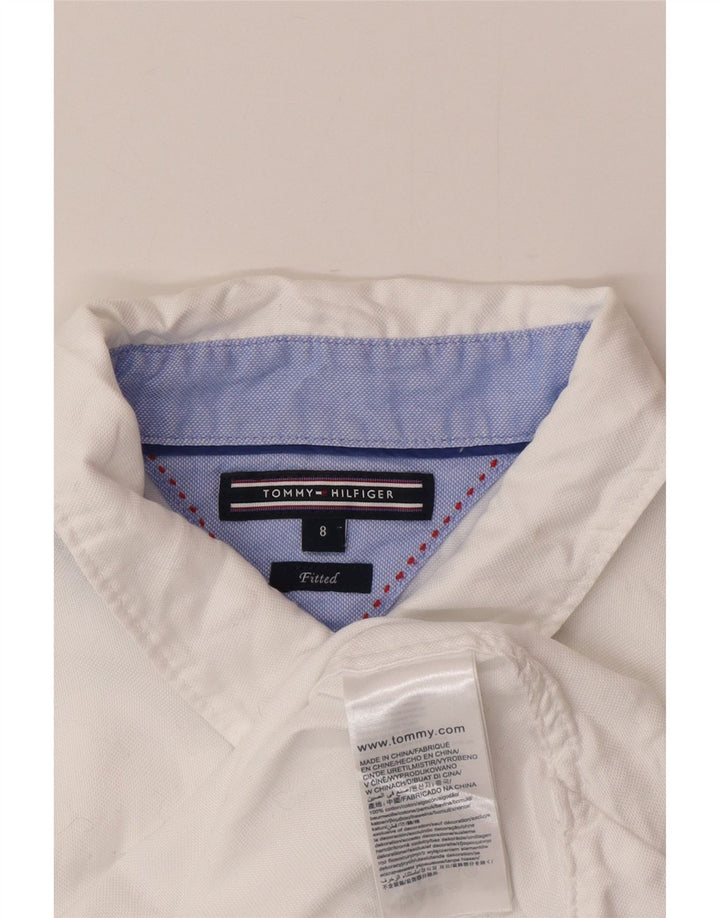 Camicia aderente da donna Tommy Hilfiger US 8 cotone bianco medio