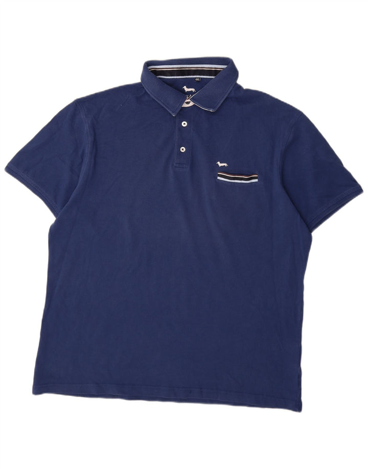 Polo da uomo vestibilità regolare HARMONT & BLAINE 4XL cotone blu navy