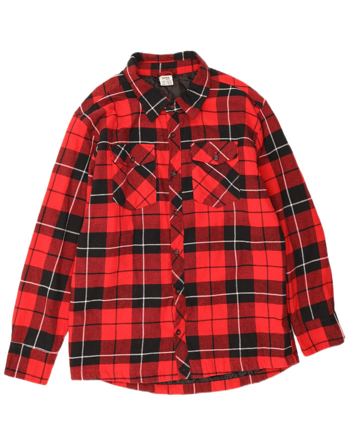 Camicia in flanella da uomo Toptex Pro Lumberjack IT 52/54Grande cotone a quadri rossi