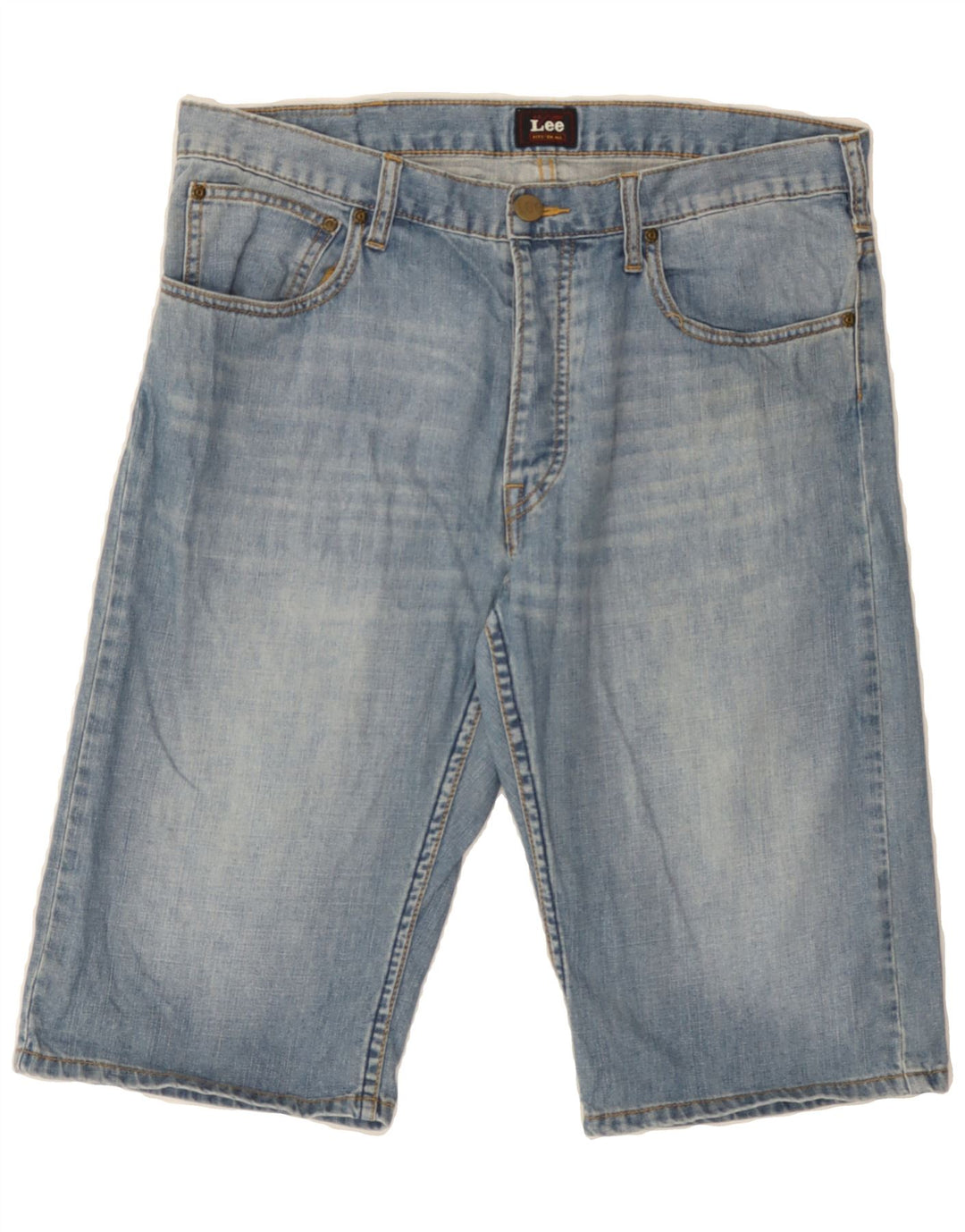 LEE Mens Rider Denim Shorts W32 Medium Blue Cotton Vintage Lee and Second-Hand Lee from Messina Hembry 