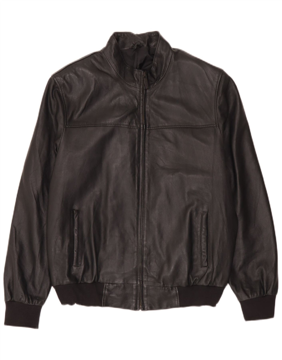 Giacca in pelle vintage da uomo UK 44 2XL Nera