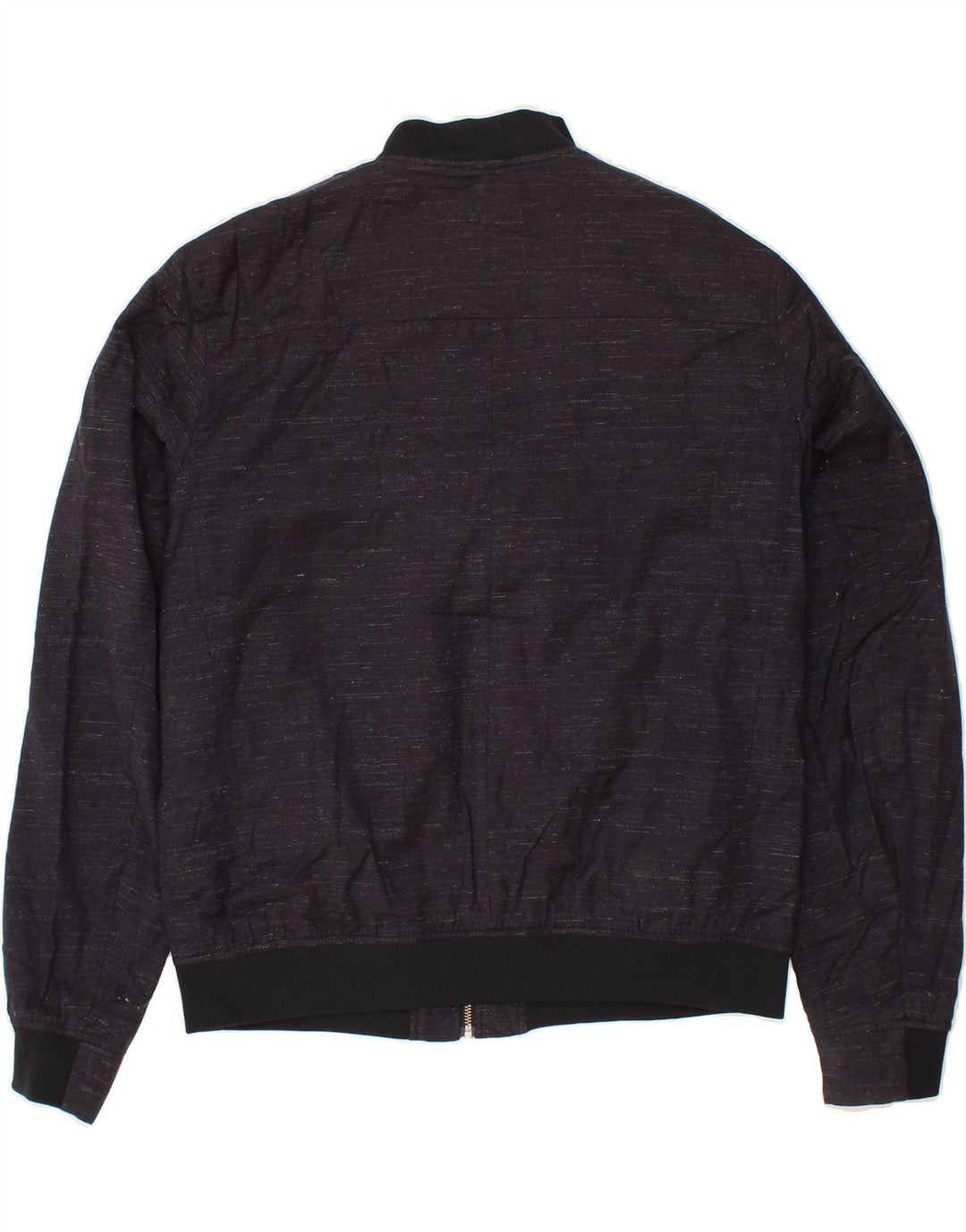 JACK & JONES Mens Premium Bomber Jacket UK 42 XL Navy Blue Flecked Vintage Jack & Jones and Second-Hand Jack & Jones from Messina Hembry 