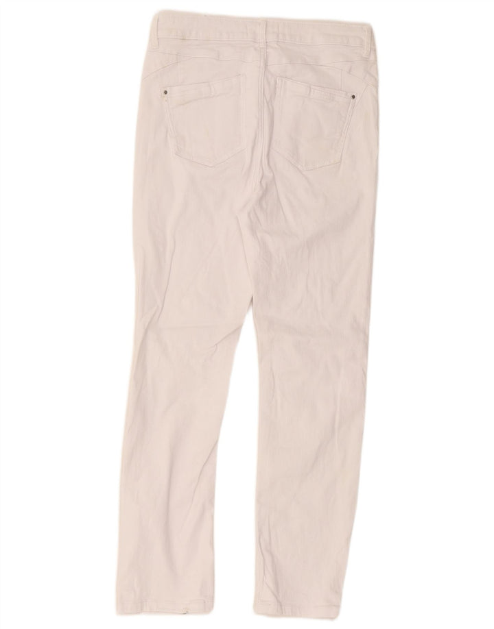 Jeans slim da donna Marks & Spencer UK 12 medio W30 L27 cotone bianco
