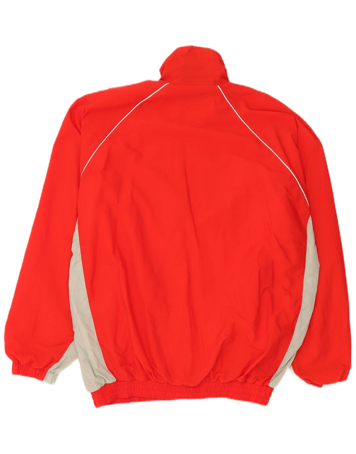Giacca sportiva da uomo vintage pullover XL in cotone color block rosso