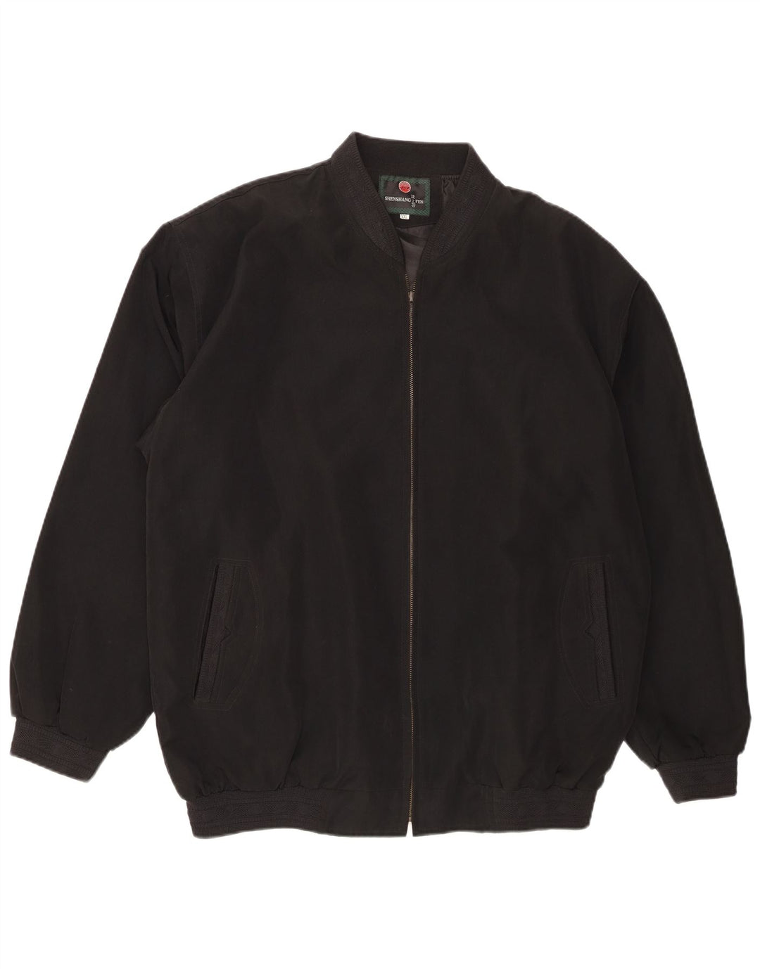 Giubbotto bomber da uomo vintage UK 44 2XL poliestere nero