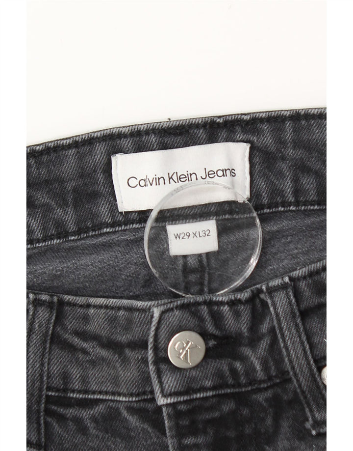 Jeans slim invecchiati da uomo Calvin Klein W29 L32 cotone nero