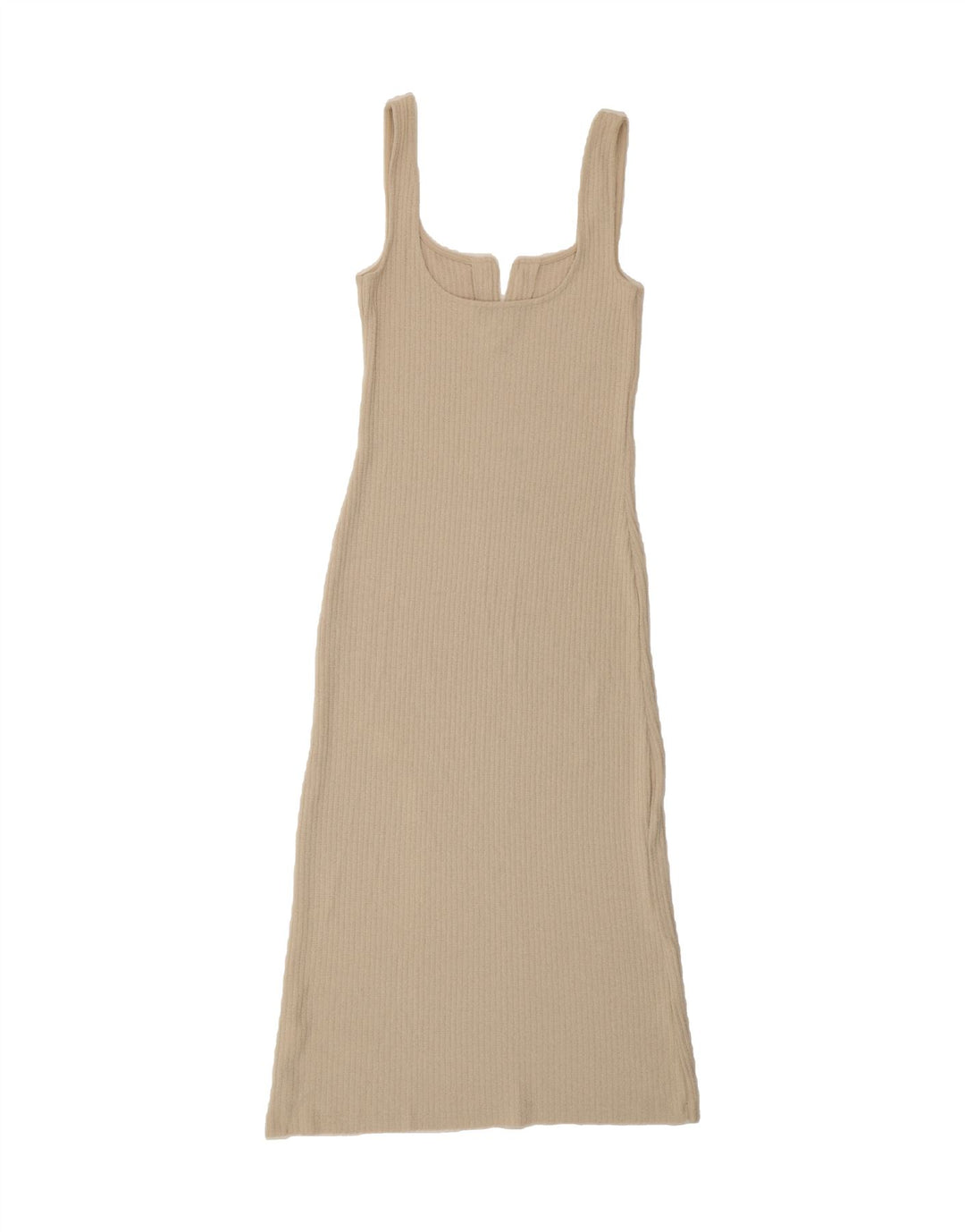 ZARA Womens Sleeveless Bodycon Dress UK 10 Small Beige Polyester Vintage Zara and Second-Hand Zara from Messina Hembry 