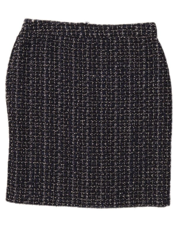 Gonna a tubino da donna Dkny US 12 Large W34 Poliestere screziato blu navy