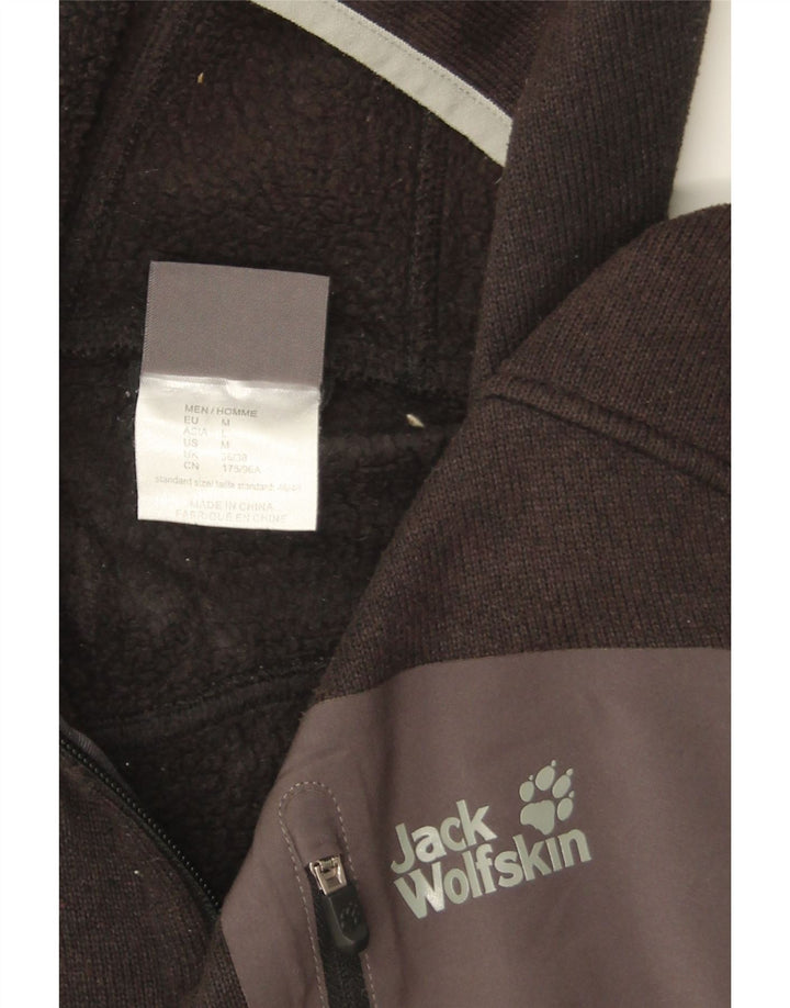 Maglione con cappuccio e zip da uomo Jack Wolfskin UK 36/38 Poliestere grigio medio