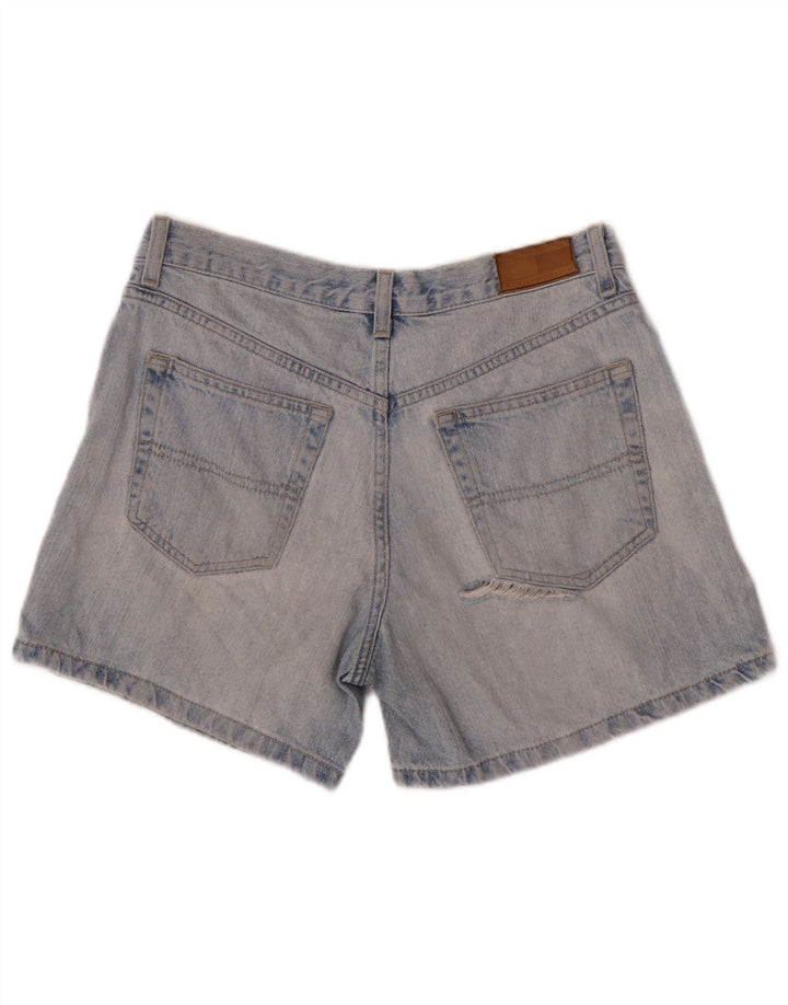 Pantaloncini di jeans invecchiati da donna Tommy Hilfiger W28 Blu medio
