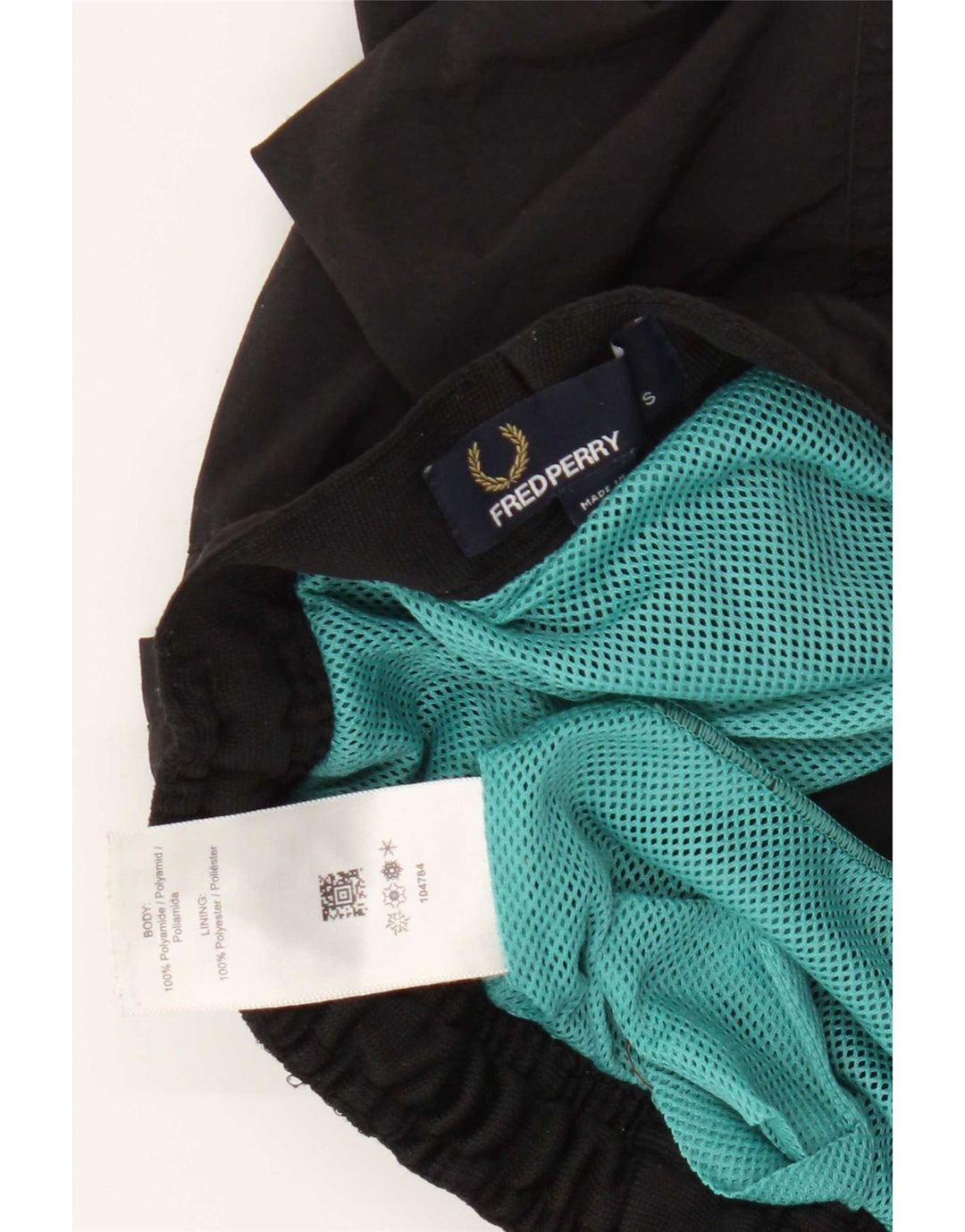 Pantaloncini da bagno da uomo Fred Perry Small neri in poliammide