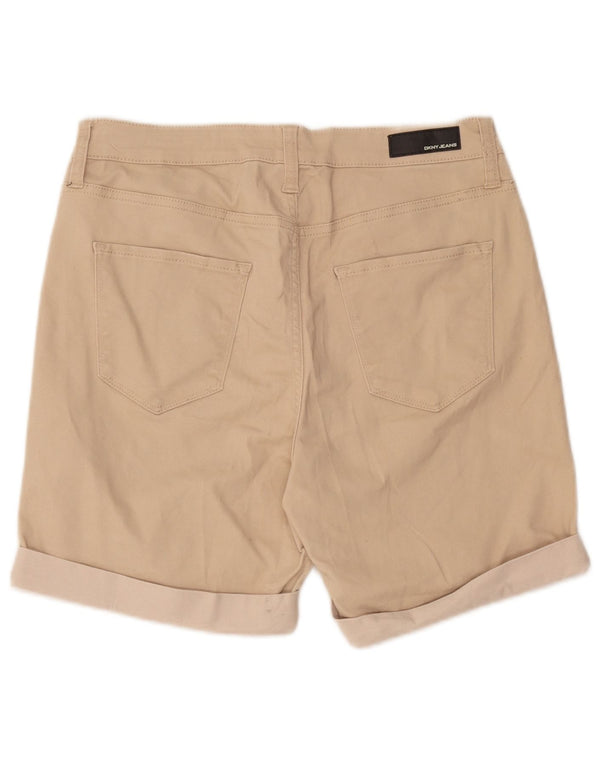 Pantaloncini casual da donna Dkny US 10 grandi W32 cotone beige