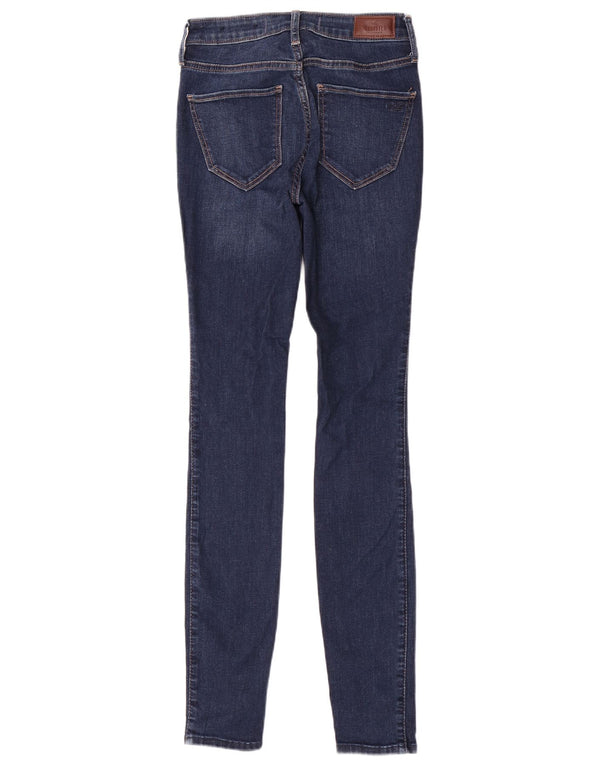Jeans Hollister super skinny a vita alta da donna W24 L30 cotone blu