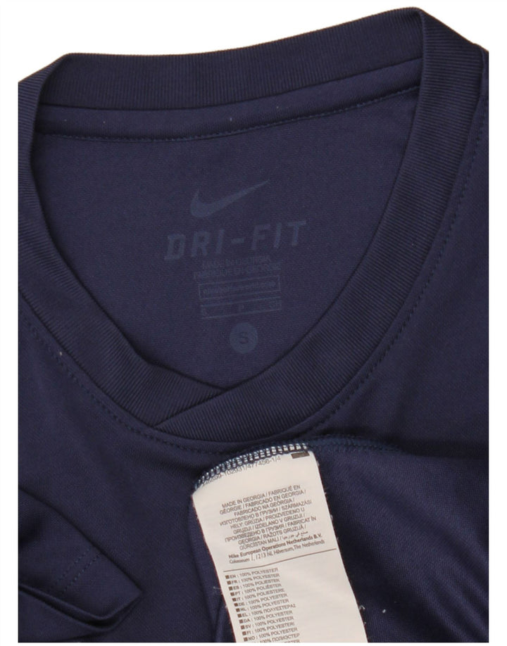 T-shirt Nike Dri Fit da uomo, piccola, in poliestere blu navy