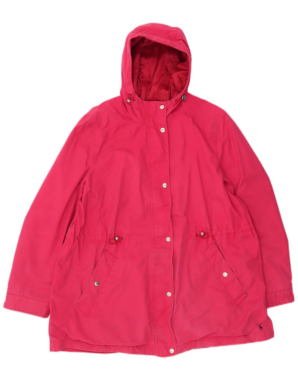 Giacca antipioggia con cappuccio da donna Joules UK 18 XL cotone rosa