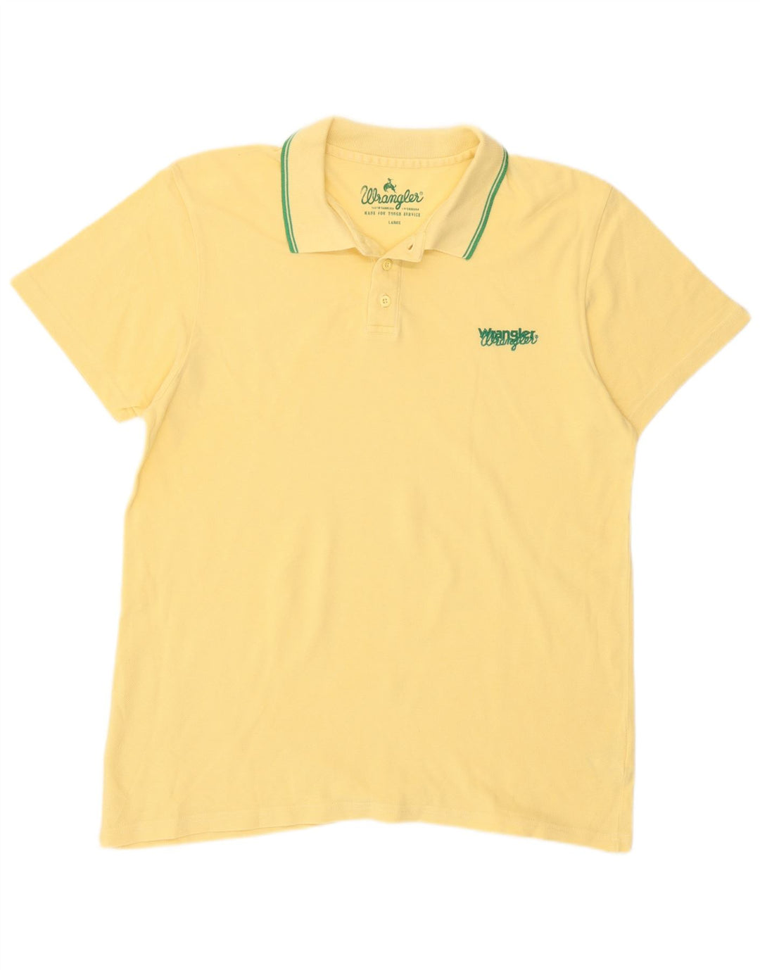 Polo da uomo Wrangler grande in cotone giallo