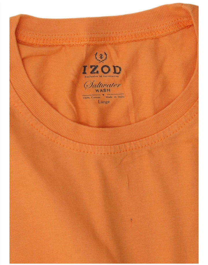 T-shirt da uomo Izod Top Large in cotone arancione