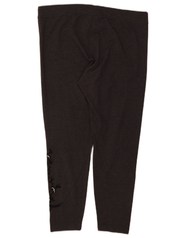 Leggings corti da donna Marks & Spencer UK 18 XL cotone floreale grigio
