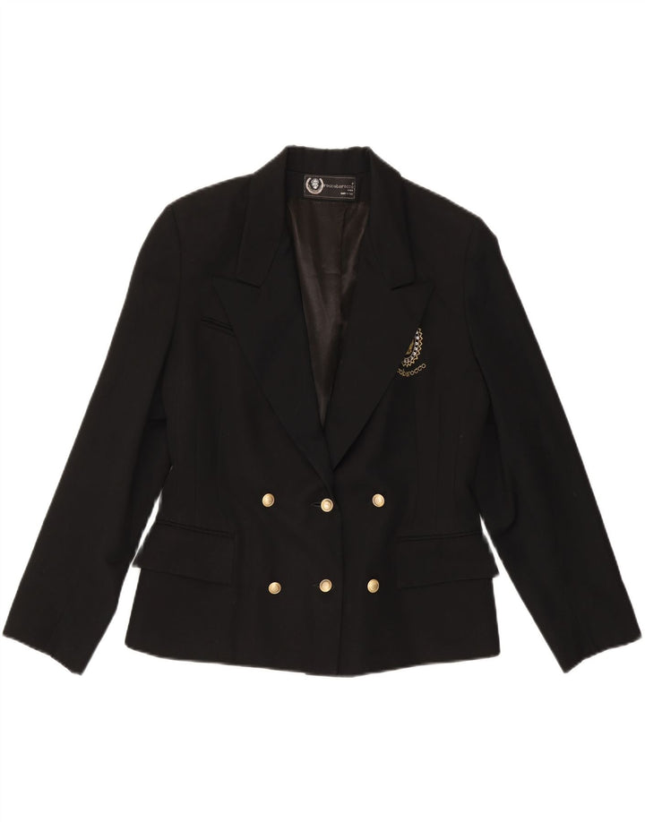 Giacca blazer doppiopetto da donna ROCCOBAROCCO UK 14 media nera
