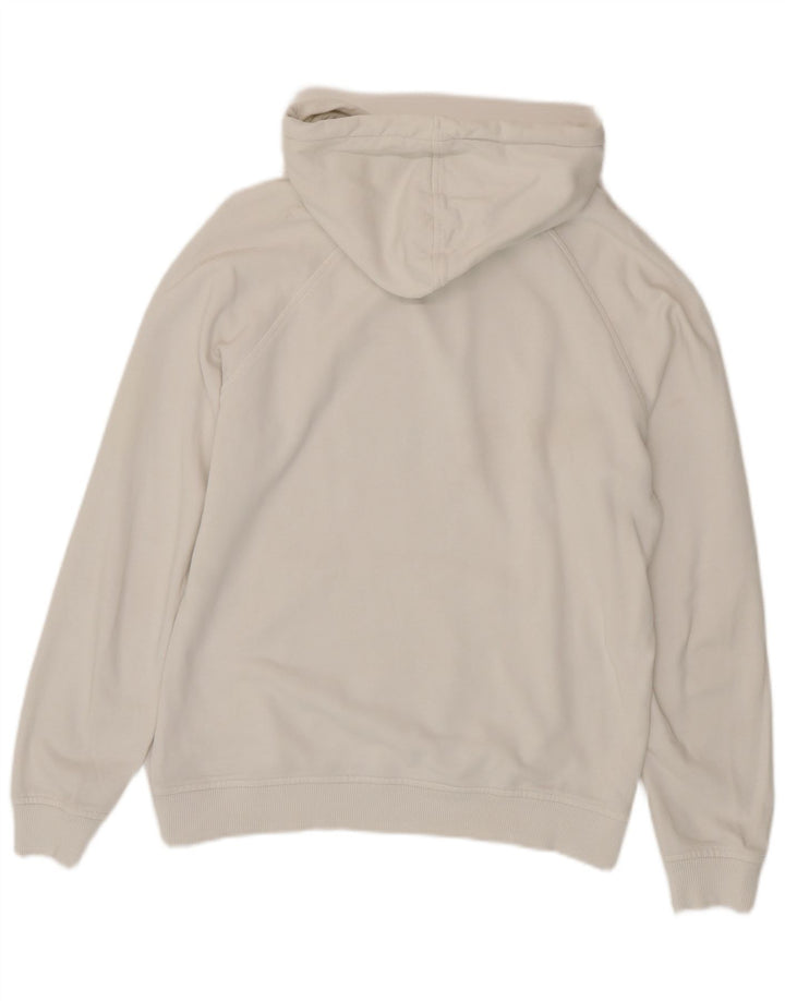 Maglione con cappuccio grafico da uomo K-Way bianco medio