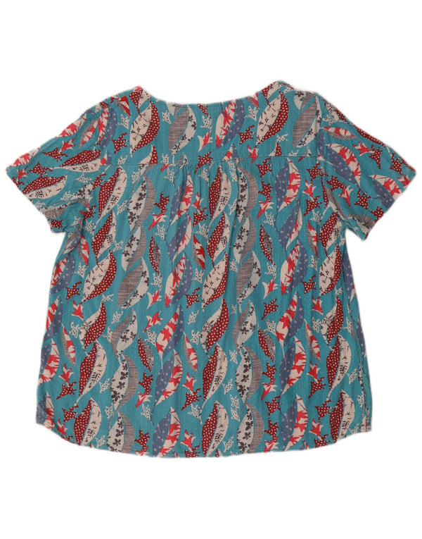 Camicetta da donna White Stuff Top UK 14 Viscosa floreale blu grande