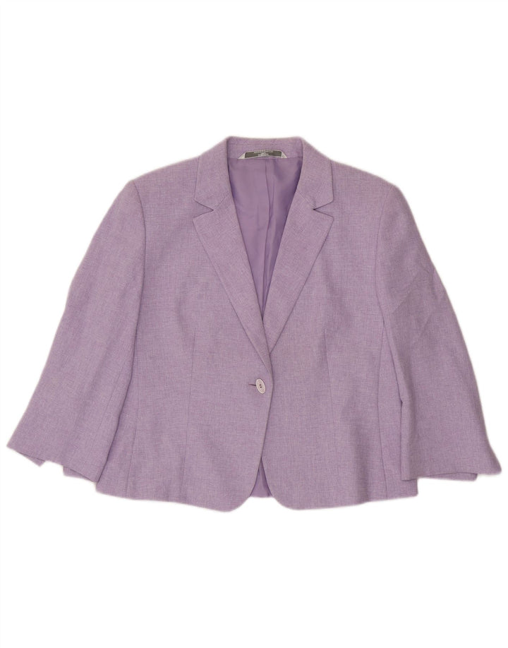 Giacca blazer da donna Marks & Spencer vestibilità standard UK 16 grande viola