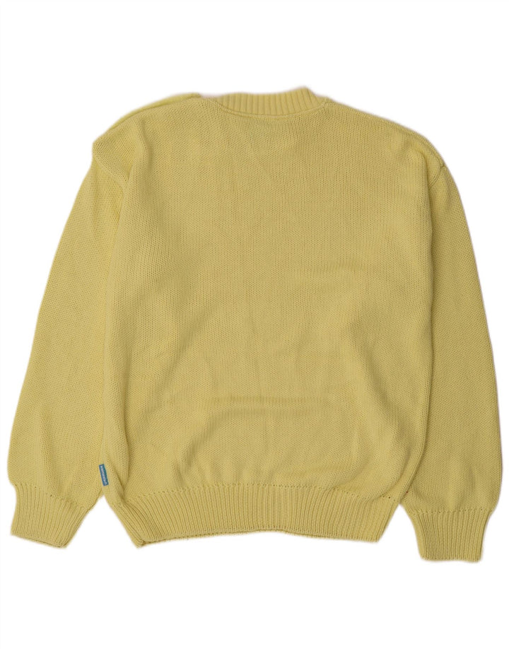 Maglione maglione girocollo da uomo Carrera XL in cotone giallo