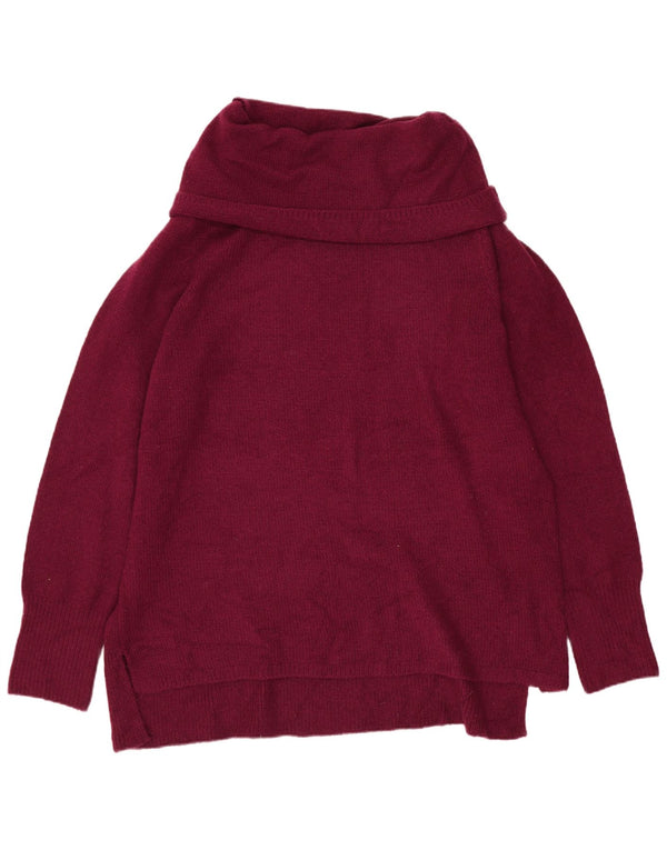 Maglione maglione a collo alto da donna DKNY UK 18 XL Acrilico bordeaux