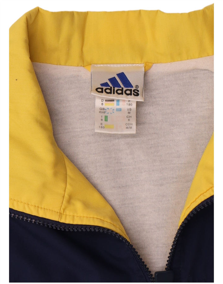 Giacca da tuta da uomo Adidas UK 40/42 Medium Blu Navy Colourblock
