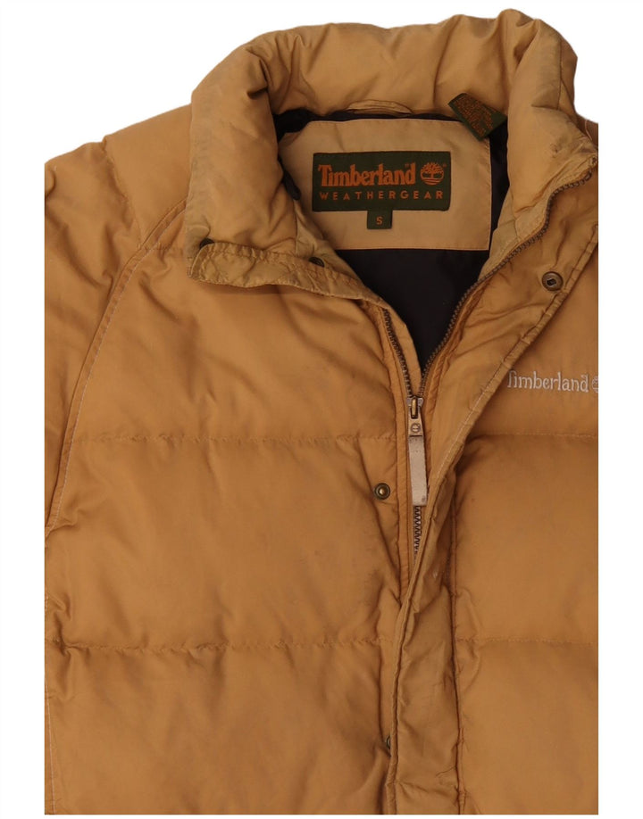 Giacca imbottita oversize da uomo Timberland Weathergear UK 36 piccola gialla