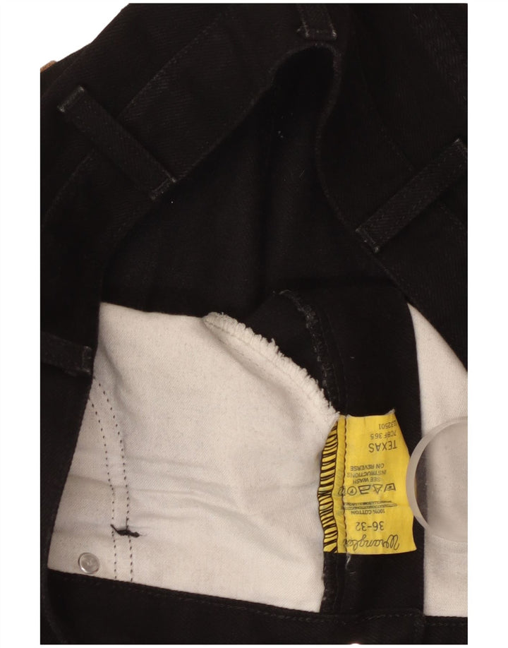 Jeans dritti da uomo Texas WRANGLER W36 L32 cotone nero