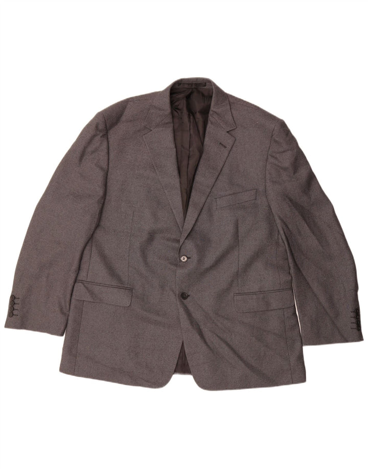 MARKS & SPENCER Giacca blazer da uomo a 2 bottoni UK 46 XL Poliestere grigio