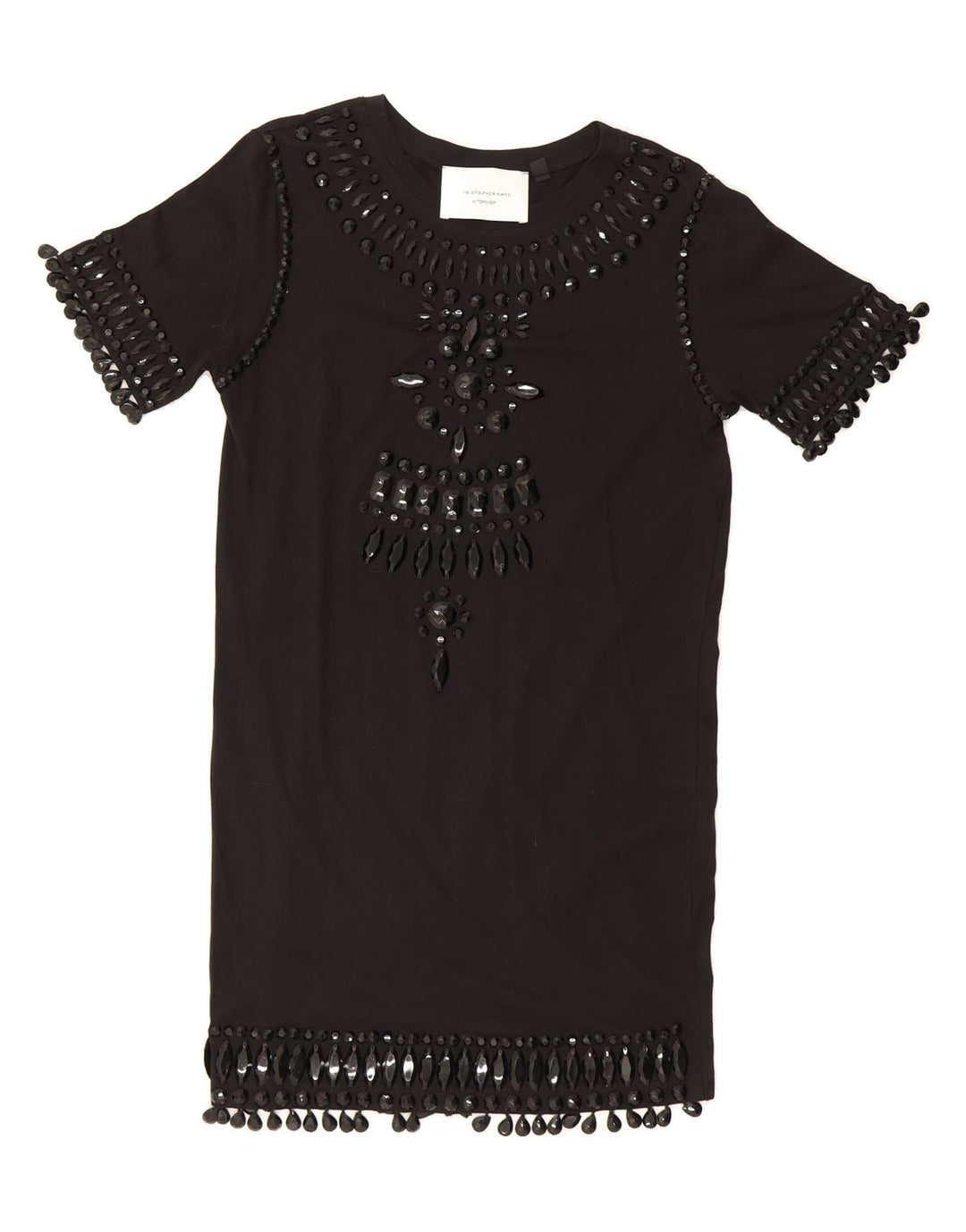 CHRISTOPHER KANE Womens Short Sleeves Shift Dress UK 10 Small Black Cotton Vintage Christopher Kane and Second-Hand Christopher Kane from Messina Hembry 