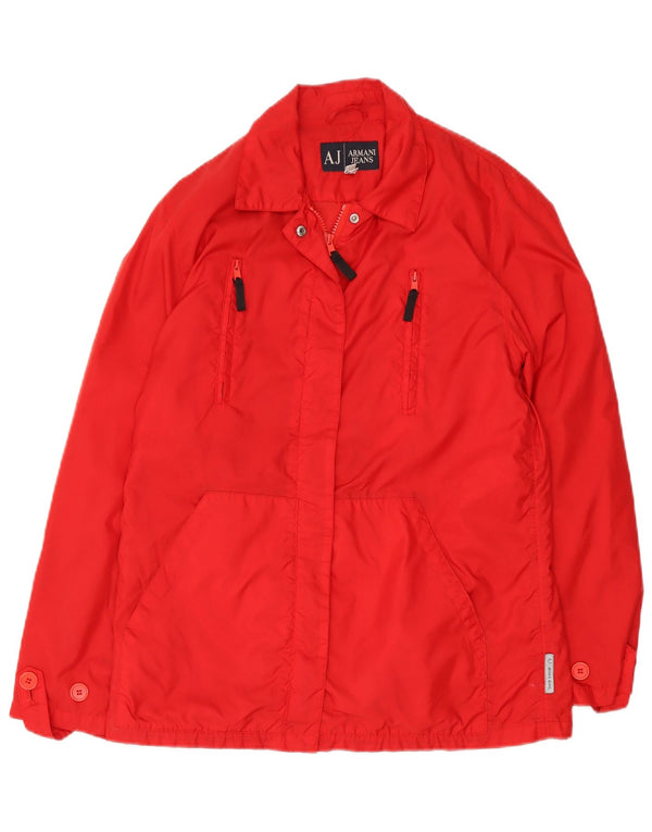 Giacca a vento da donna Armani Jeans UK 12 rosso medio in poliammide