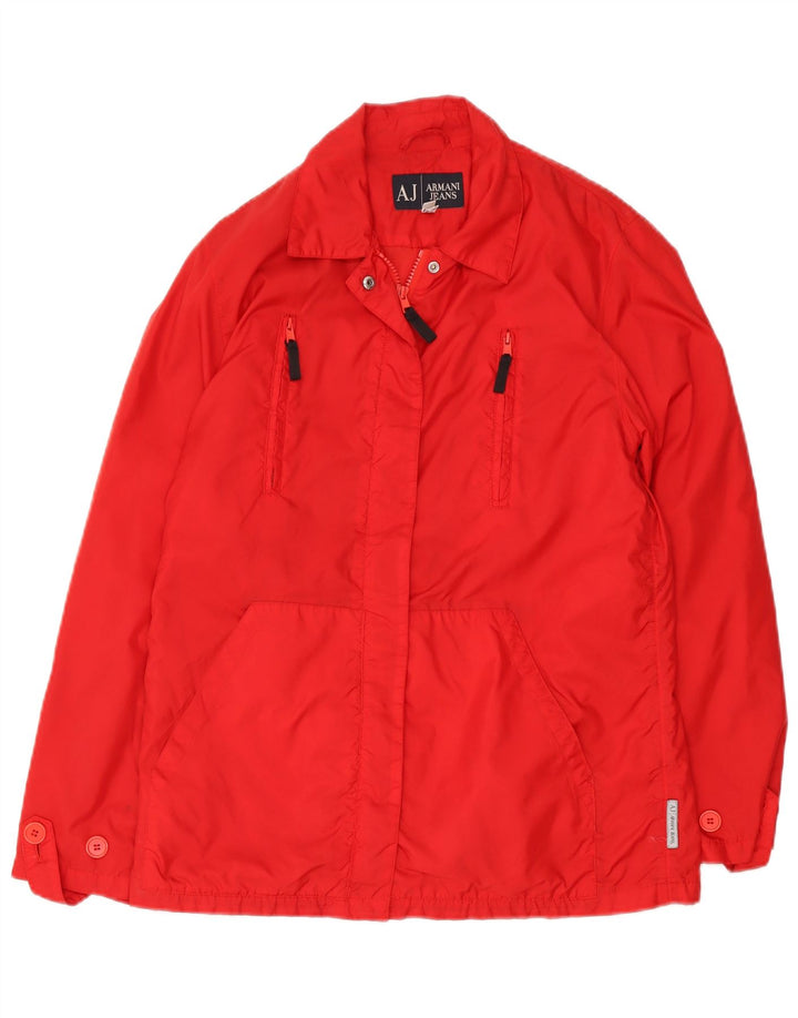 Giacca a vento da donna Armani Jeans UK 12 rosso medio in poliammide