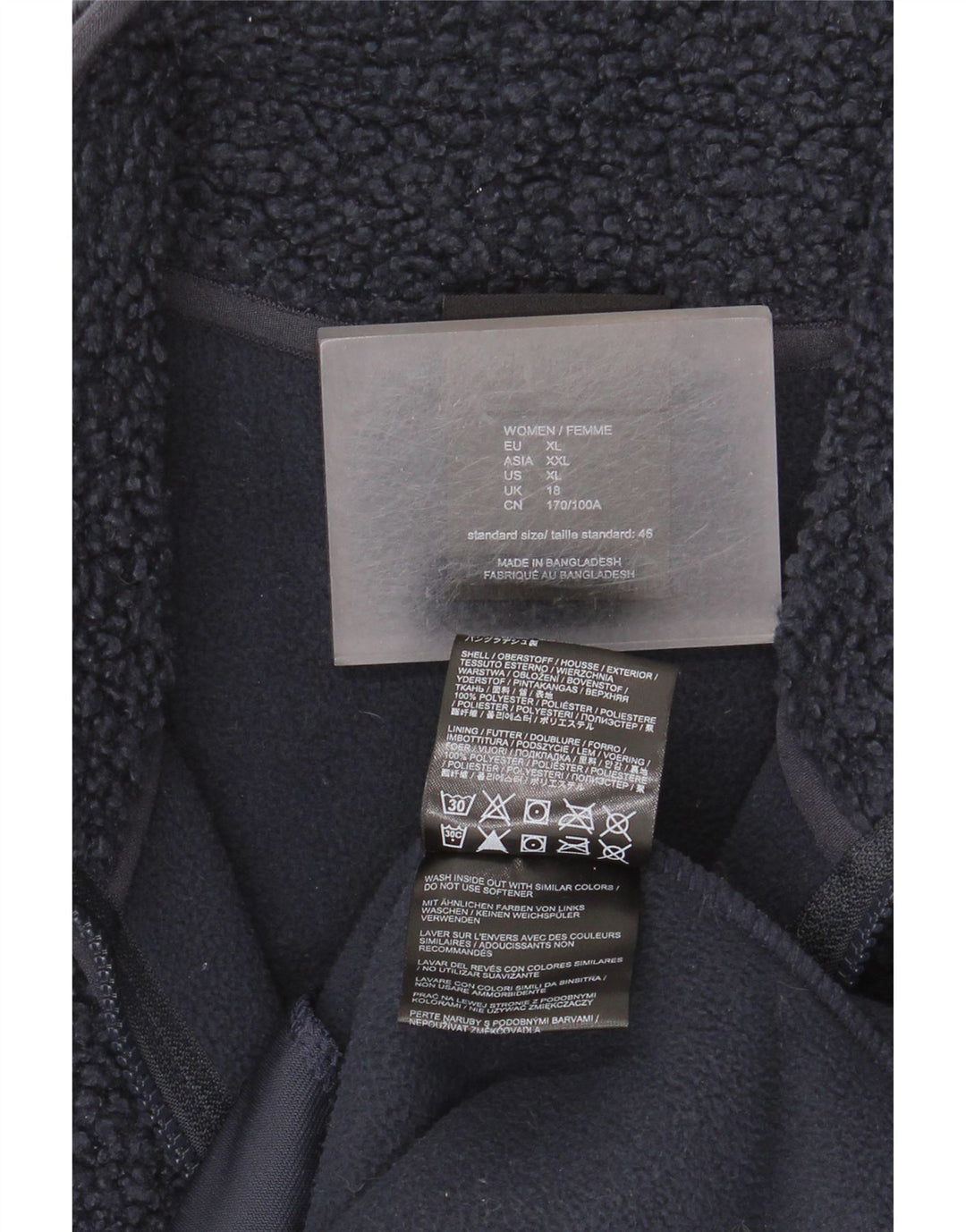 Giacca in pile da donna Jack Wolfskin UK 18 XL poliestere blu navy